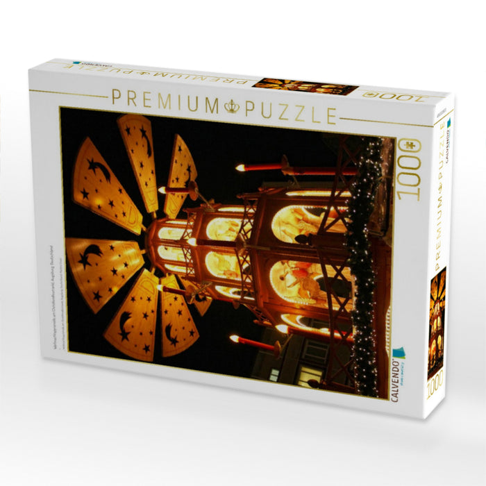 Weihnachtspyramide am Christkindlesmarkt, Augsburg, Deutschland - CALVENDO Foto-Puzzle'