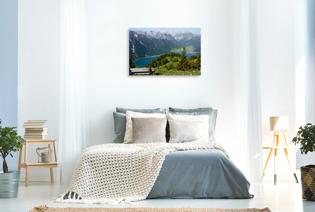 Toile textile haut de gamme Toile textile haut de gamme 120 cm x 80 cm vue paysage sur le lac Achensee