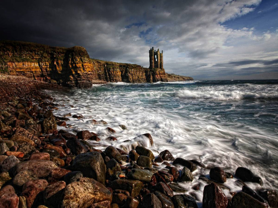 Keiss Castle, Wick, Caithness, Schottland - CALVENDO Foto-Puzzle'