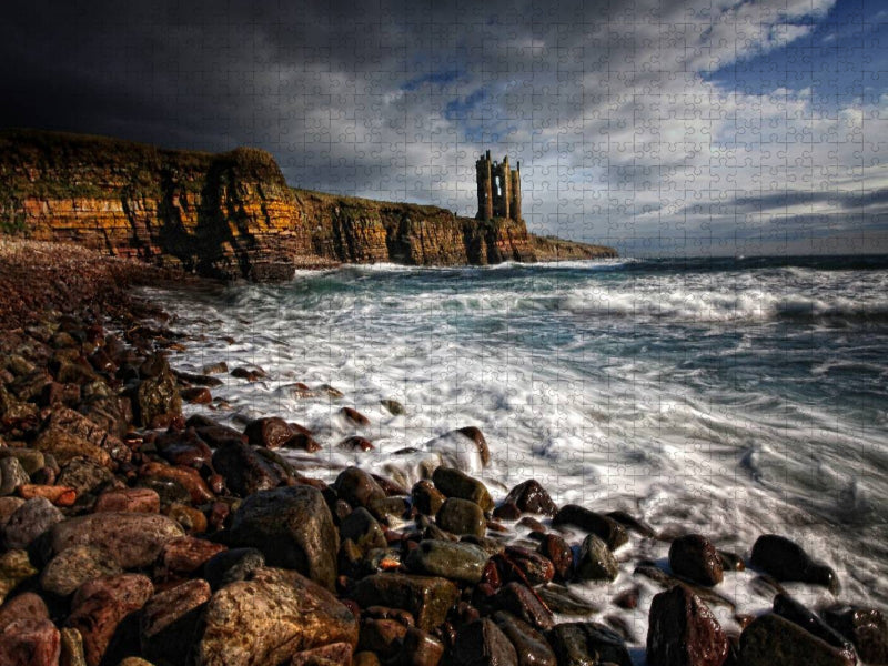 Keiss Castle, Wick, Caithness, Schottland - CALVENDO Foto-Puzzle'