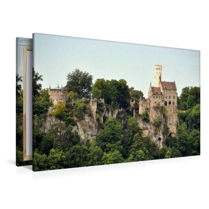 Premium Textil-Leinwand Schloss Lichtenstein