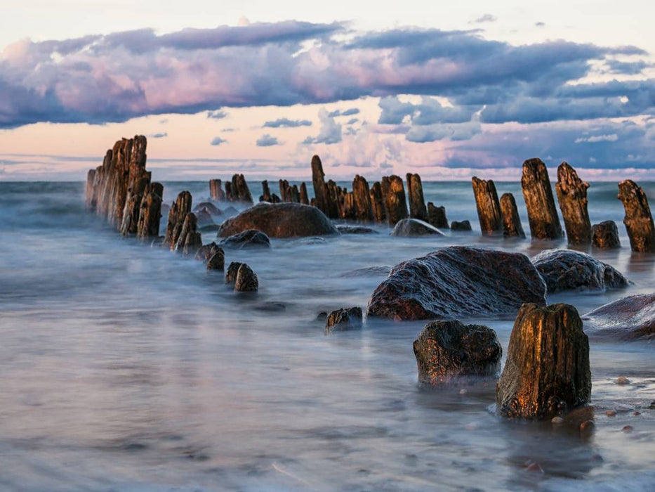 Buhnen an der Ostseeküste - CALVENDO Foto-Puzzle'