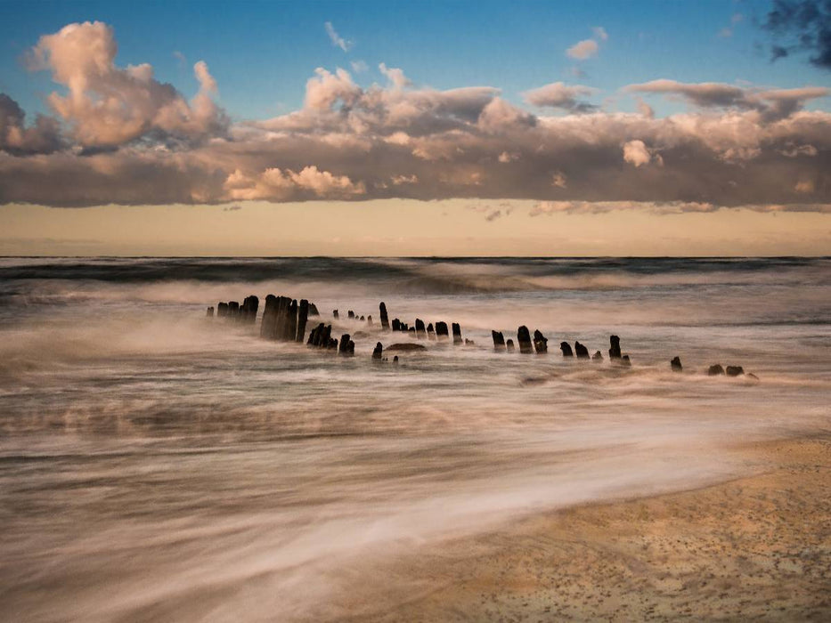 Buhnen an der Ostseeküste - CALVENDO Foto-Puzzle'