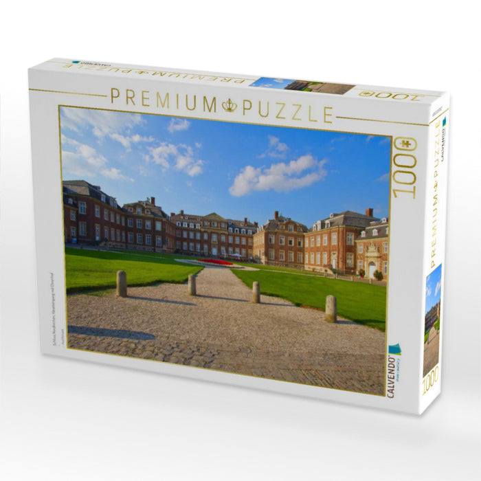 Schloss Nordkirchen, Haupteingang mit Ehrenhof - CALVENDO Foto-Puzzle'