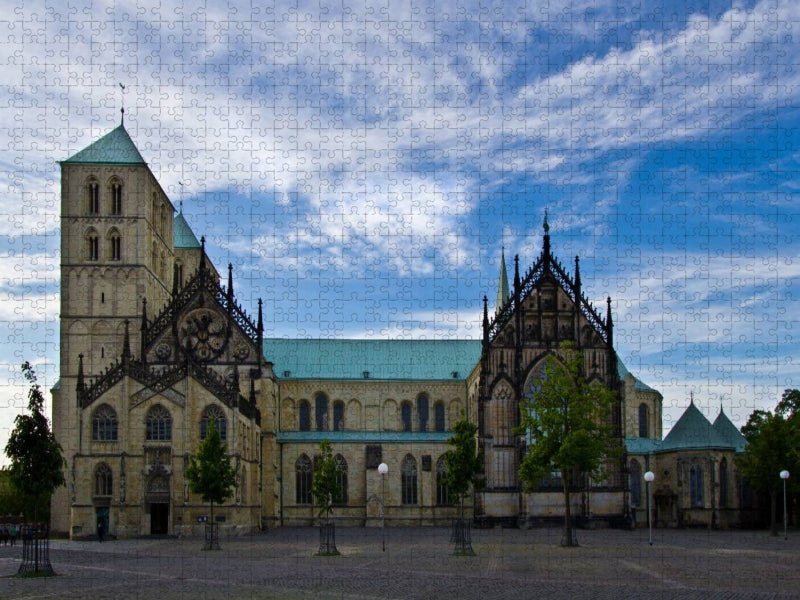 Der St. Paulus-Dom ist in seiner heutigen Gestalt ein Werk des 13. Jahrhunderts. - CALVENDO Foto-Puzzle'