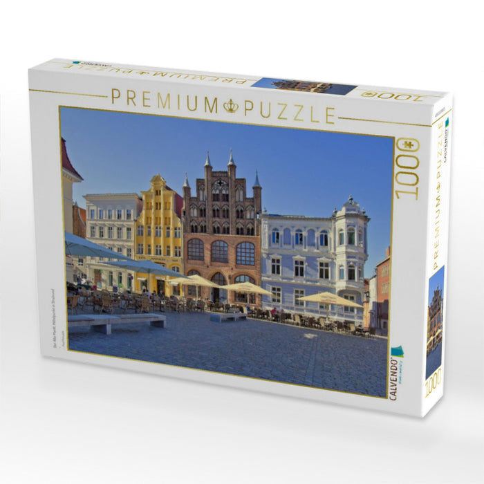 Der Alte Markt, Mittelpunkt in Stralsund - CALVENDO Foto-Puzzle'