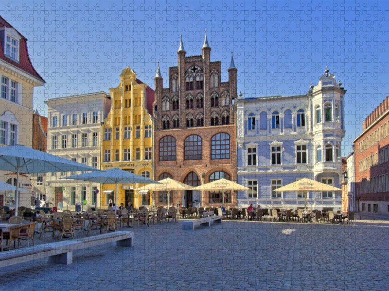 Der Alte Markt, Mittelpunkt in Stralsund - CALVENDO Foto-Puzzle'