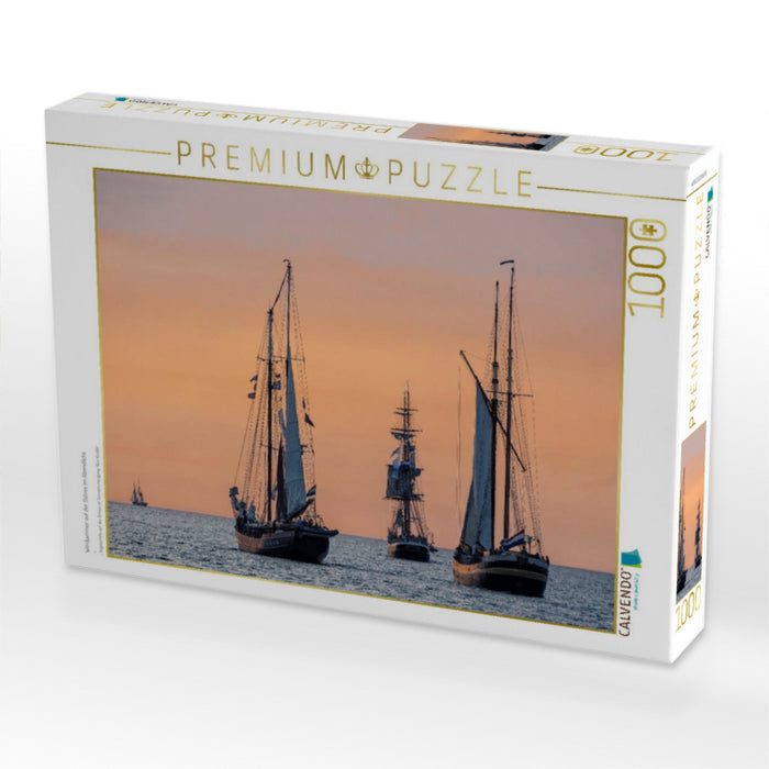 Windjammer auf der Ostsee im Abendlicht - CALVENDO Foto-Puzzle'