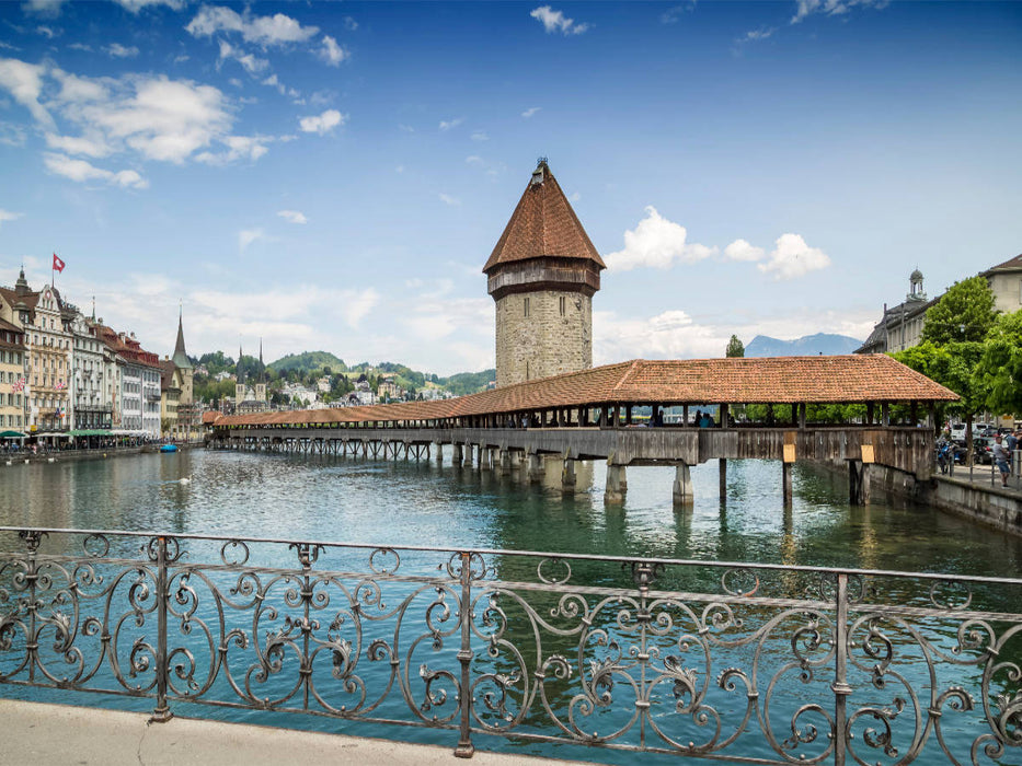 LUZERN Kapellbrücke und Wasserturm - CALVENDO Foto-Puzzle'