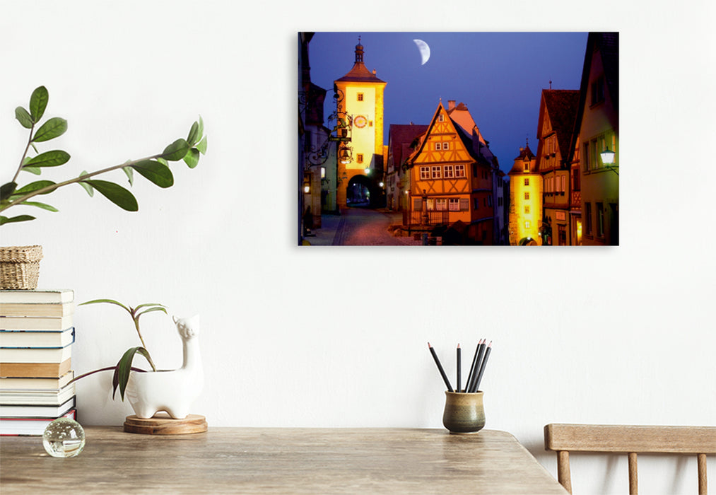 Premium Textil-Leinwand Premium Textil-Leinwand 75 cm x 50 cm quer Ein Motiv aus dem Kalender Rothenburg o.d.T. im Fokus