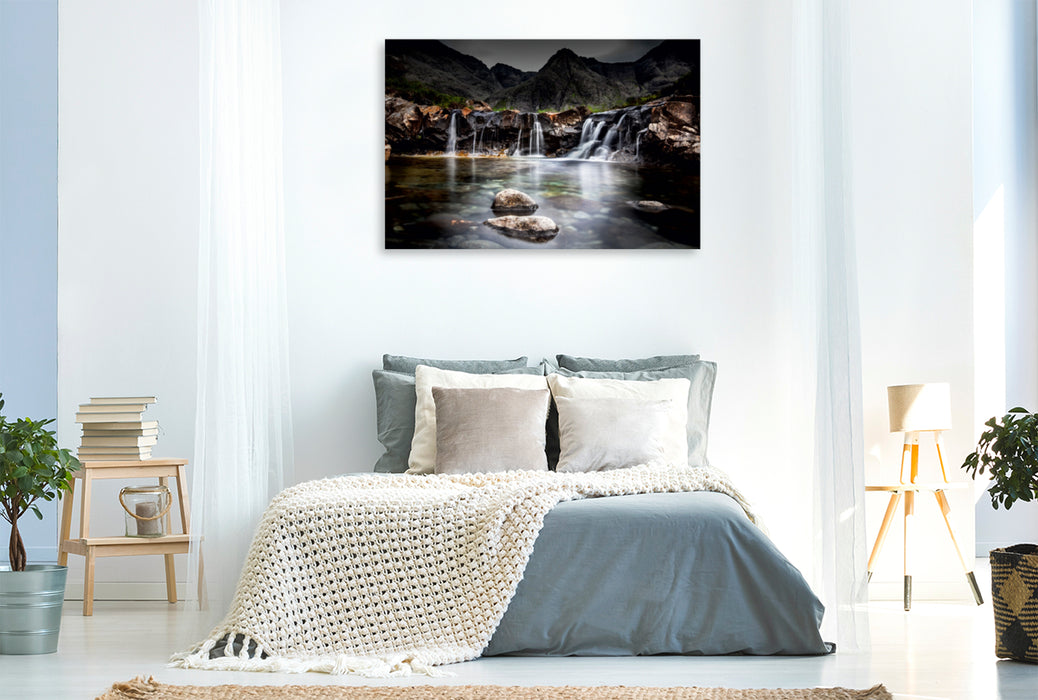 Premium Textil-Leinwand Premium Textil-Leinwand 120 cm x 80 cm quer Fairy Pools  Glen Brittle  Isle of Skye