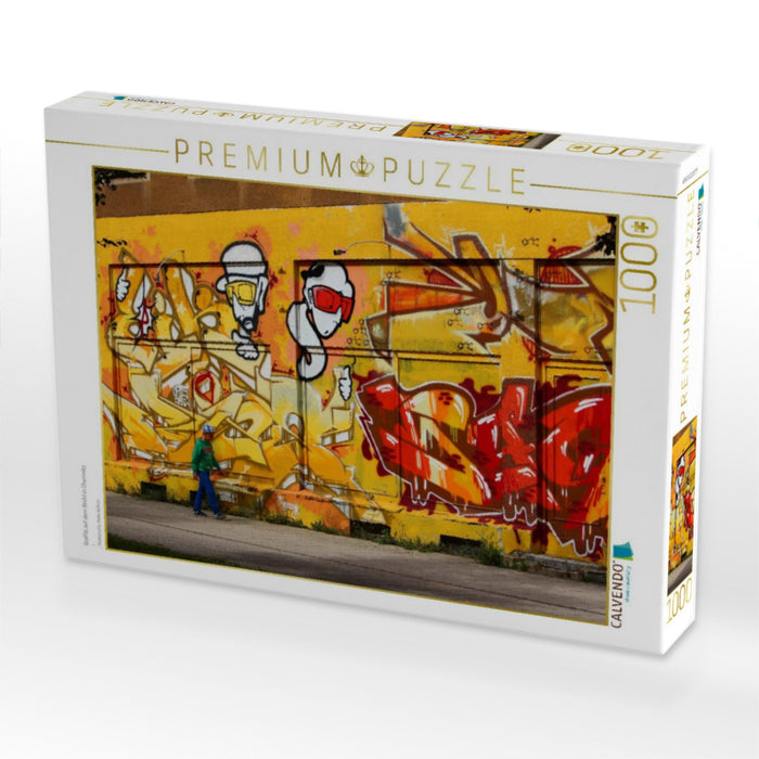 Graffiti auf dem Brühl in Chemnitz - CALVENDO Foto-Puzzle'