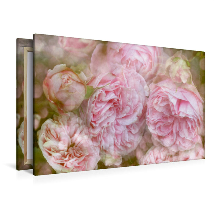 Premium Textil-Leinwand Verlangen - Rosen Romantik