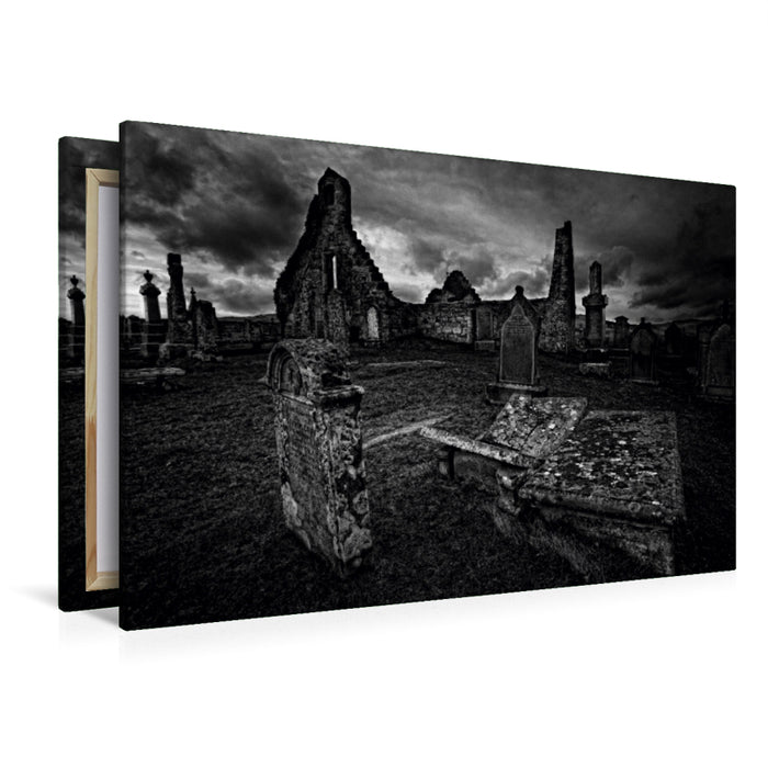Premium Textil-Leinwand Balnakeil Friedhof, Sutherland, Schottland