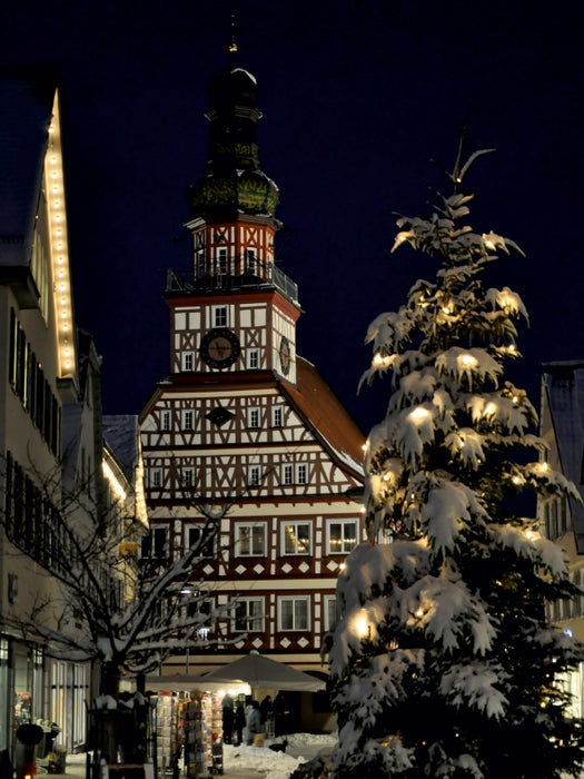 Weihnachtsstimmung vor dem Rathaus 1000 Teile Puzzle hoch - CALVENDO Foto-Puzzle'