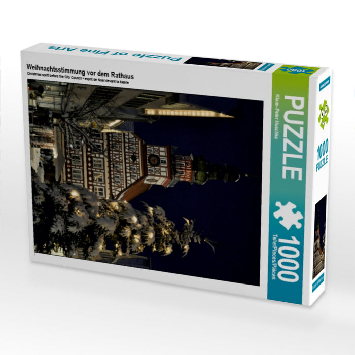 Weihnachtsstimmung vor dem Rathaus 1000 Teile Puzzle hoch - CALVENDO Foto-Puzzle'
