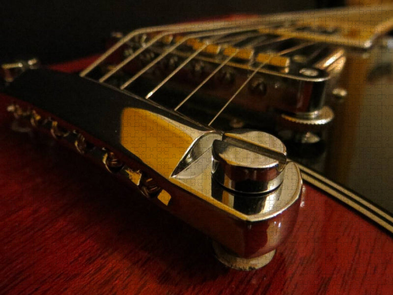 Nahaufnahme eines E-Gitarrensteges - CALVENDO Foto-Puzzle'