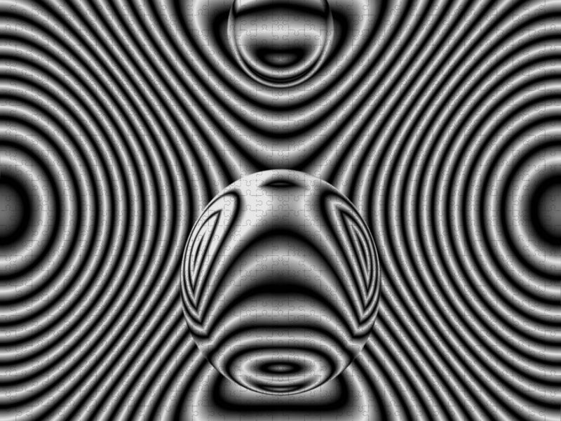 Kristallkugel in 3D - CALVENDO Foto-Puzzle'