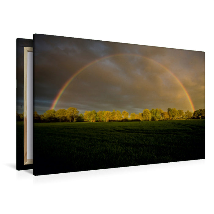 Premium Textil-Leinwand Regenbogen in Klein Wesenberg