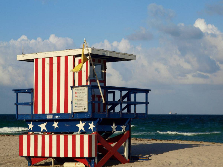 MIAMI BEACH Turm der Rettungsschwimmer - CALVENDO Foto-Puzzle'