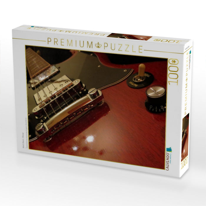 Rote E-Gitarre - Closeup - CALVENDO Foto-Puzzle'