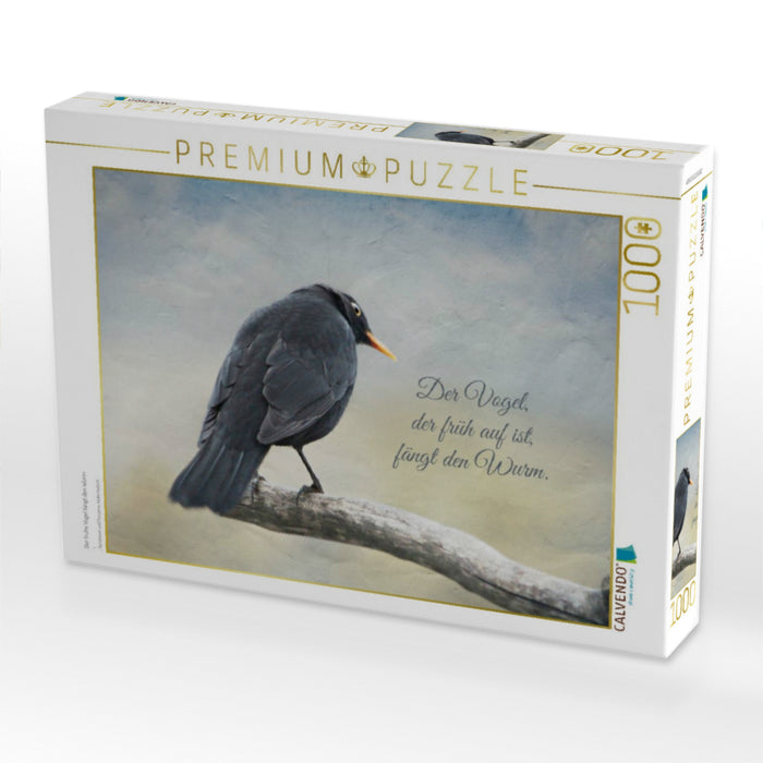 Der frühe Vogel fängt den Wurm - CALVENDO Foto-Puzzle'