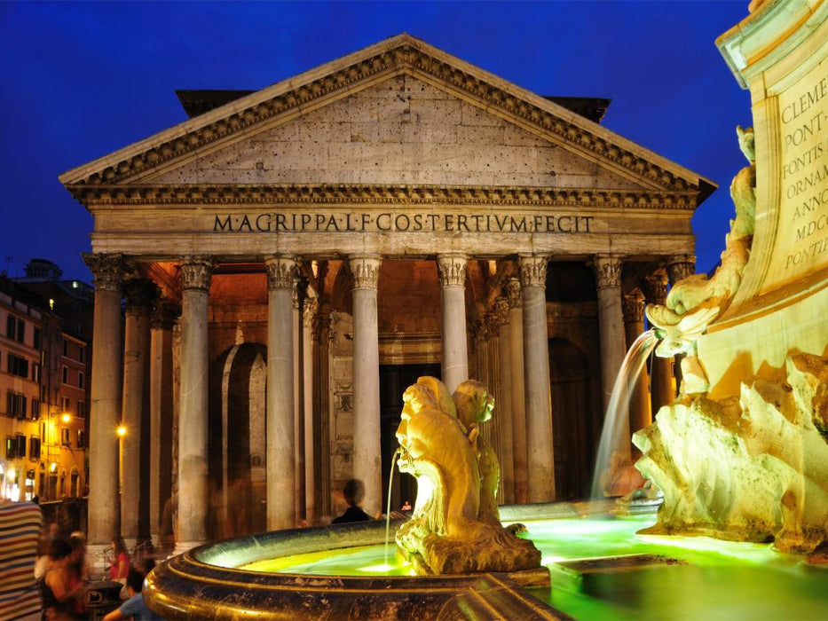 Piazza della Rotonda, Brunnen vor dem Pantheon - CALVENDO Foto-Puzzle'