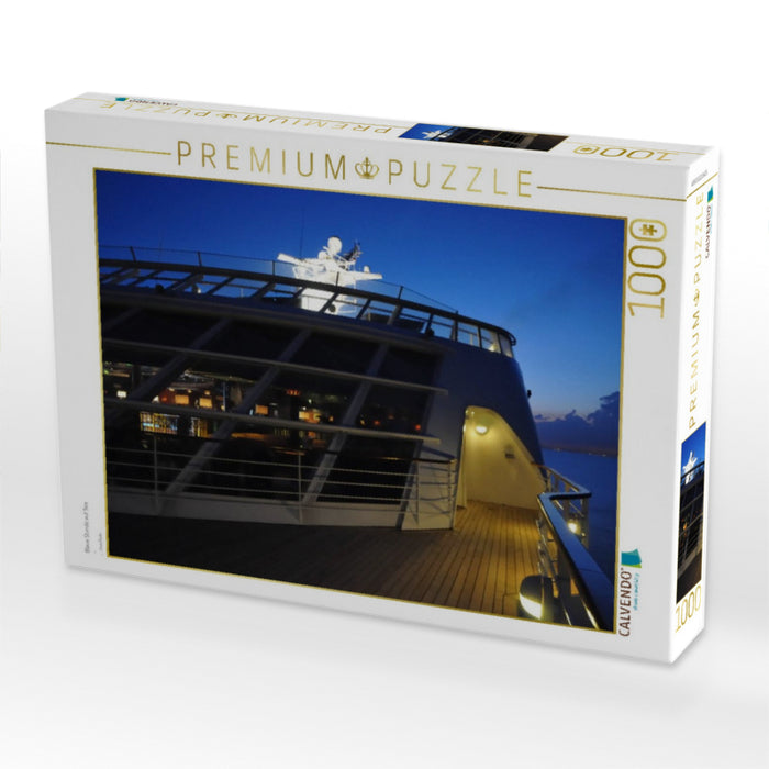 Blaue Stunde auf See - CALVENDO Foto-Puzzle'