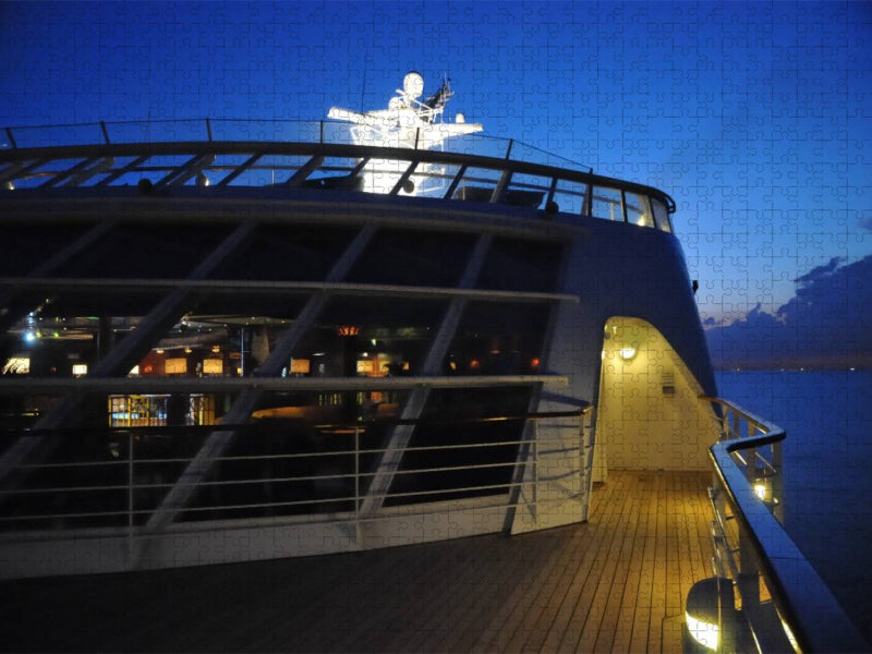Blaue Stunde auf See - CALVENDO Foto-Puzzle'