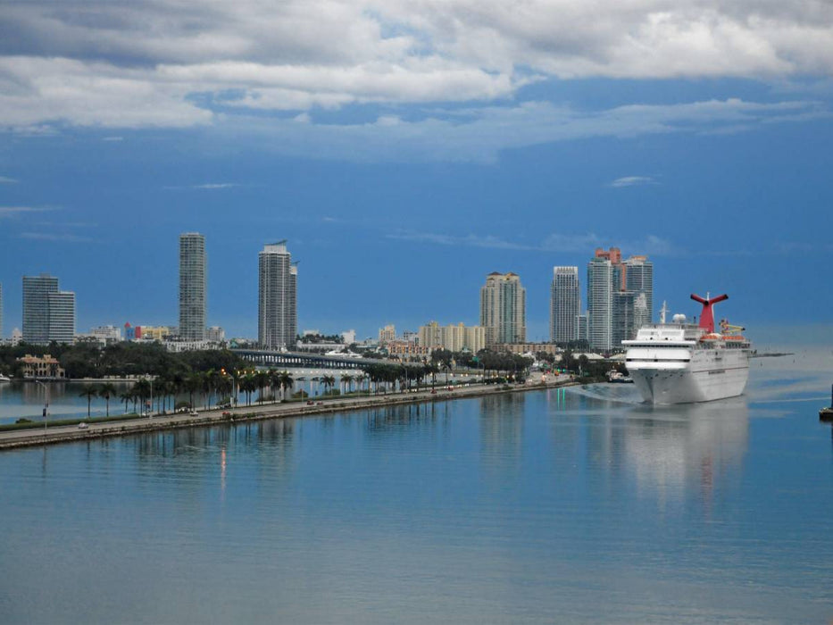 Hafeneinfahrt Miami - CALVENDO Foto-Puzzle'