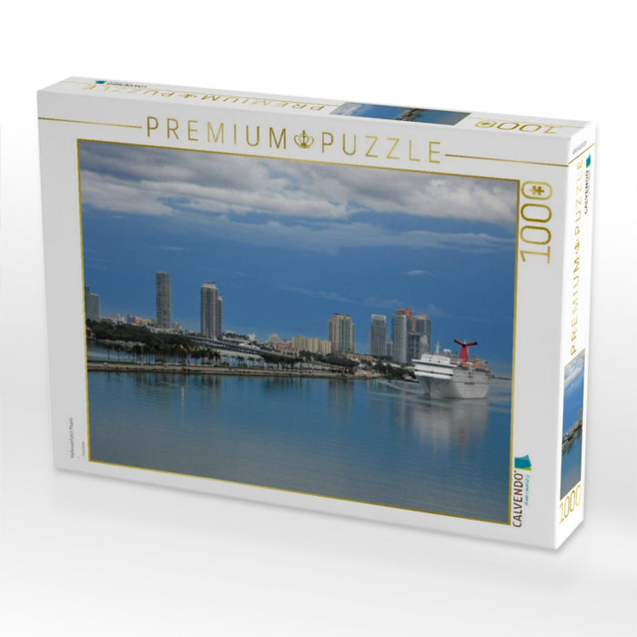 Hafeneinfahrt Miami - CALVENDO Foto-Puzzle'