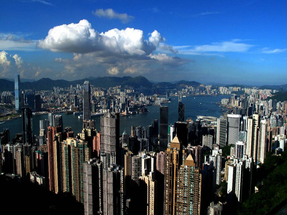 Blick vom Victoria Peak über die Stadt - CALVENDO Foto-Puzzle'