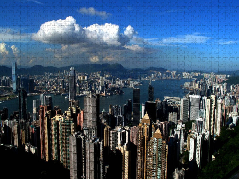Blick vom Victoria Peak über die Stadt - CALVENDO Foto-Puzzle'