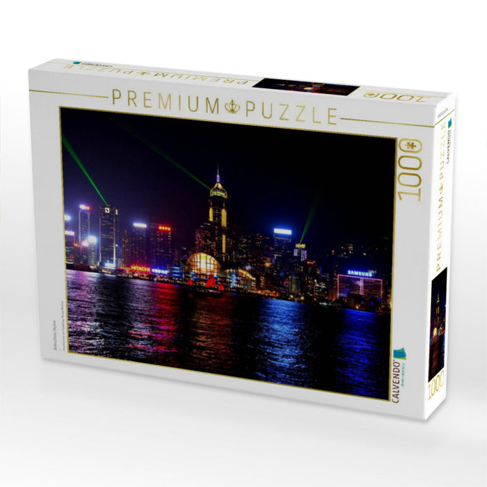 Beleuchtete Skyline - CALVENDO Foto-Puzzle'