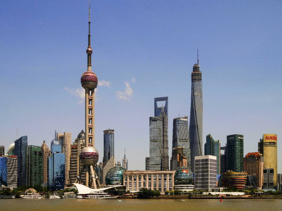 Skyline mit Shanghai Pearl Tower - CALVENDO Foto-Puzzle'