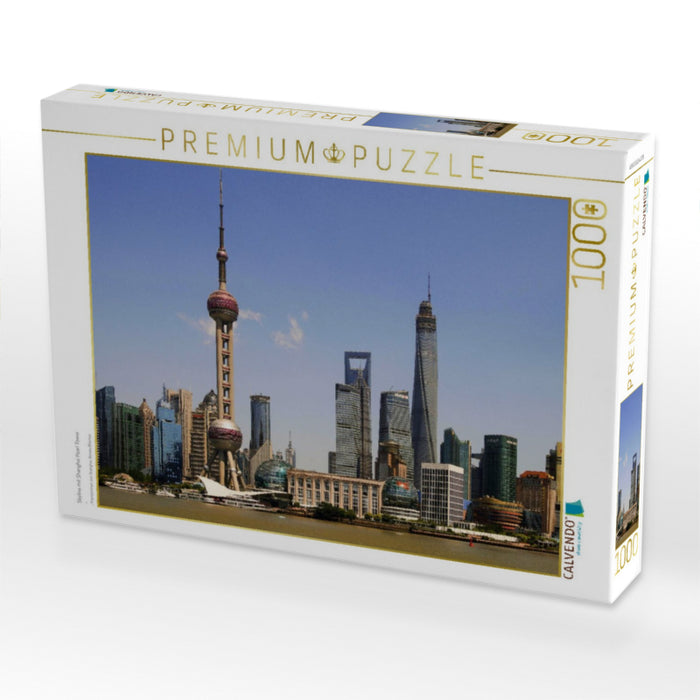 Skyline mit Shanghai Pearl Tower - CALVENDO Foto-Puzzle'