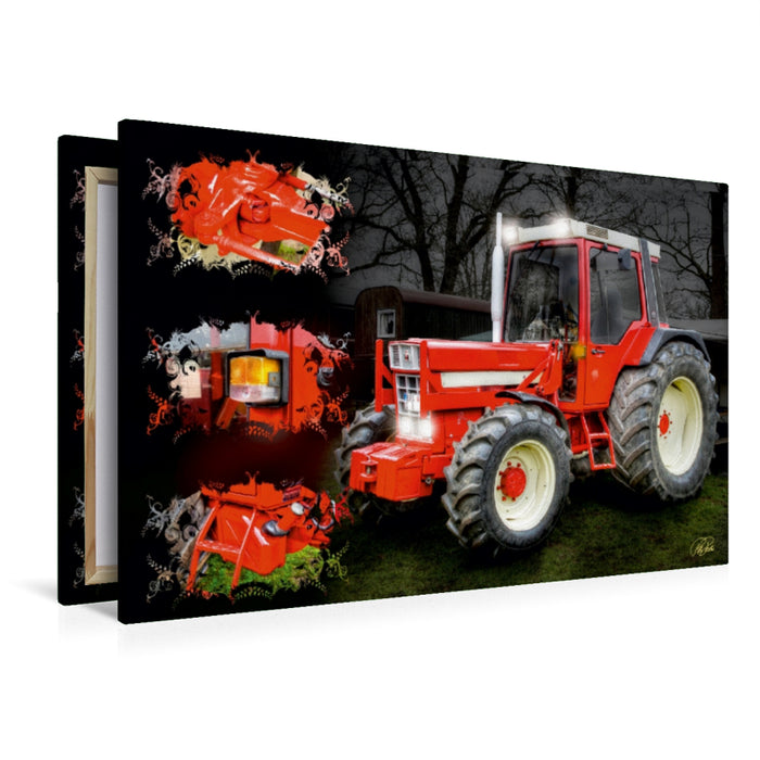 Premium Textil-Leinwand Oldtimer Traktor McCormick