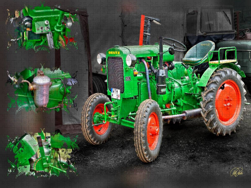 Oldtimer Traktor Deutz - CALVENDO Foto-Puzzle'