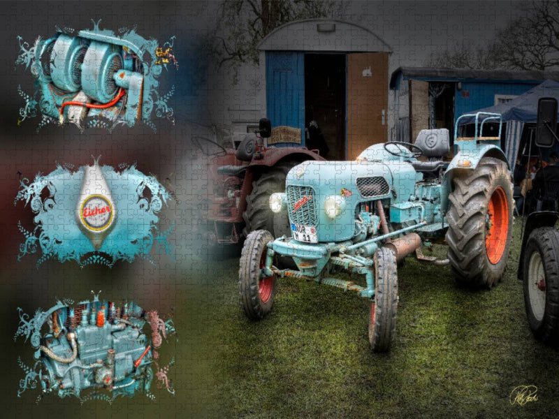 Oldtimer Traktor Eicher - CALVENDO Foto-Puzzle'