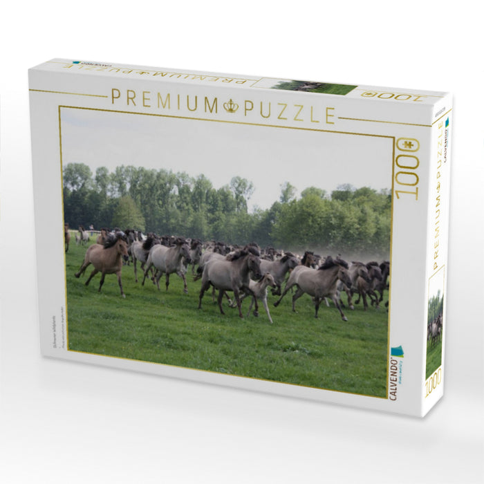 Dülmener Wildpferde - CALVENDO Foto-Puzzle'