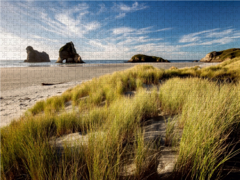 Wharariki Beach - Südinsel 1000 Teile Puzzle quer - CALVENDO Foto-Puzzle'