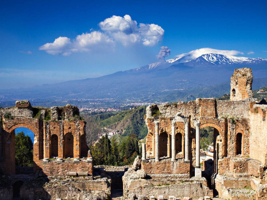 Taormina - Griechisches Theater mit Ätnablick - CALVENDO Foto-Puzzle'