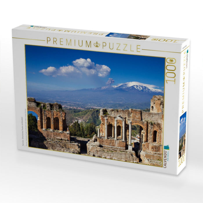Taormina - Griechisches Theater mit Ätnablick - CALVENDO Foto-Puzzle'