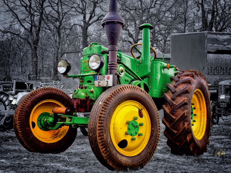 Vintage tractor Le Percheron - CALVENDO photo puzzle 