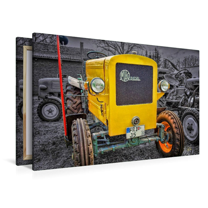 Premium Textil-Leinwand Oldtimer Traktor Miag