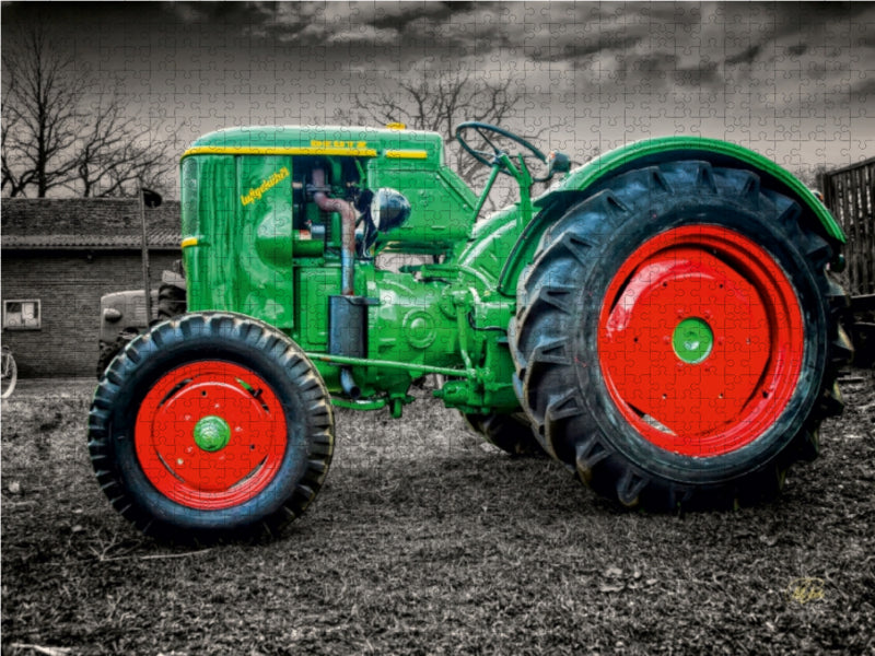 Oldtimer Traktor Deutz 1000 Teile Puzzle quer - CALVENDO Foto-Puzzle'