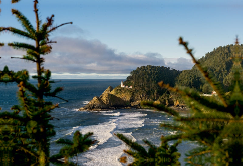 Premium Textil-Leinwand Heceta Lighthouse