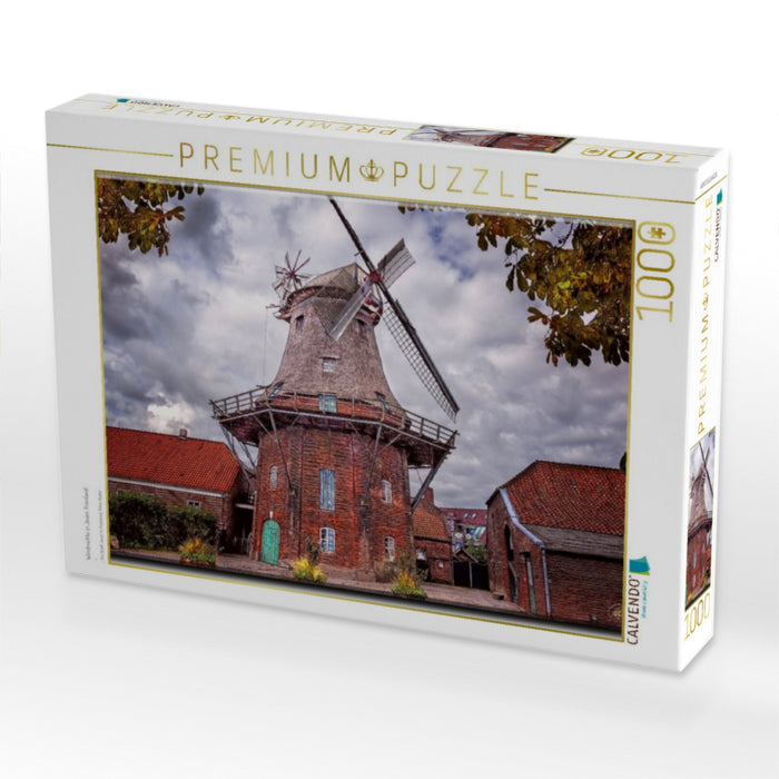 Windmühle in Jever, Friesland - CALVENDO Foto-Puzzle'