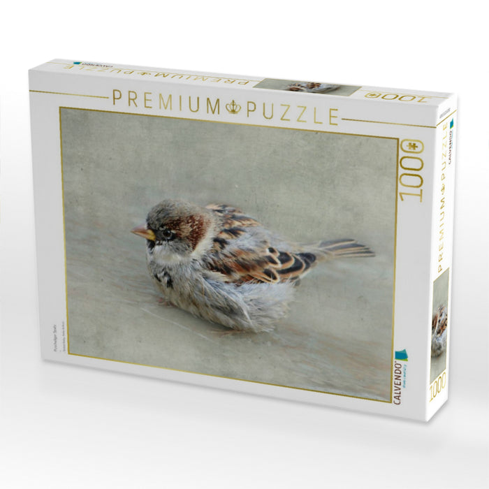 Puscheliger Spatz - CALVENDO Foto-Puzzle'