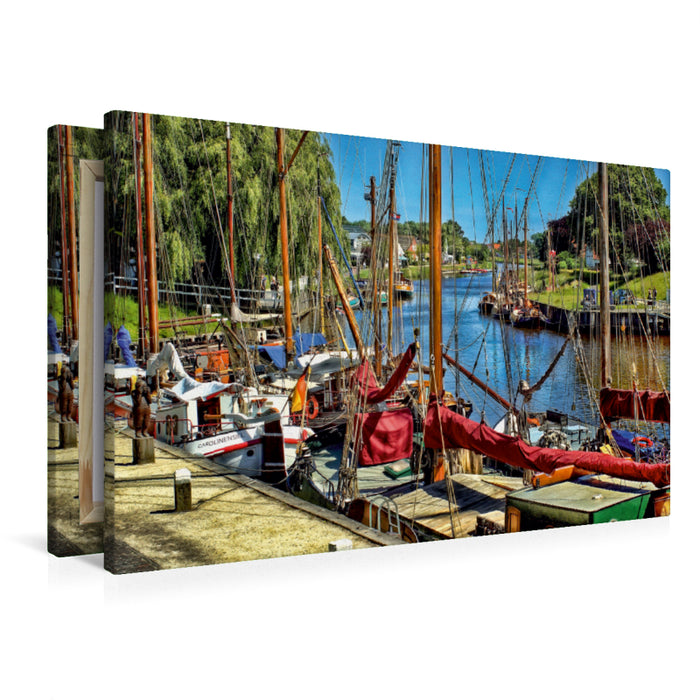 Premium Textil-Leinwand Der Hafen Carolinensiel